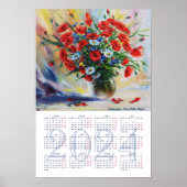 Sommermohn. Fine Art Calendar 2024 Poster (Vorne)