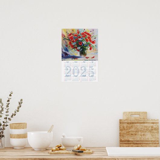 Sommermohn. Fine Art Calendar 2025 Poster (Küche)