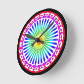 Sommermonate Blume Runde Wanduhr (Winkel)