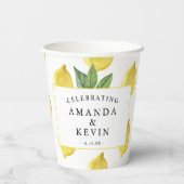 Sommermonate Hochzeit Pappbecher (Rückseite)