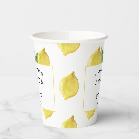 Sommermonate Hochzeit Pappbecher (Links)