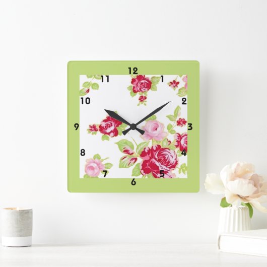 Sommermonate-Hütte Quadratische Wanduhr (Zuhause)