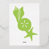 Sommermonate in Peridot Foil Einladung (Rückseite)