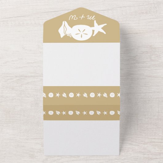 Sommermonate in Sand All In One Einladung (Außenbereich)