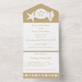 Sommermonate in Sand All In One Einladung (Innen Boden)