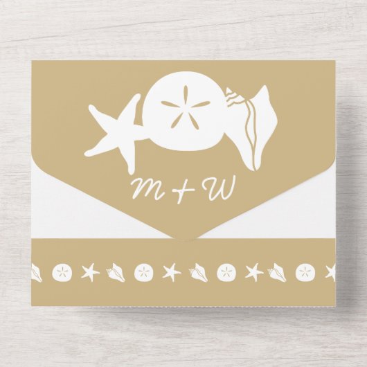 Sommermonate in Sand All In One Einladung (Rückseite)