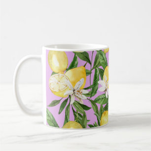 Sommermonate und Zitronenblüten Muster Kaffee mu Kaffeetasse