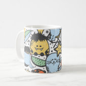 Sommermonster, farbenfrohe, nahtlose Muster Kaffeetasse (Vorderseite Links)