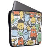 Sommermonster, farbenfrohe, nahtlose Muster Laptopschutzhülle (Vorne Rechts)