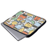 Sommermonster, farbenfrohe, nahtlose Muster Laptopschutzhülle (Vorne Knopf)