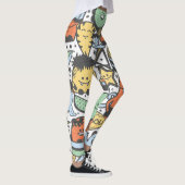 Sommermonster, farbenfrohe, nahtlose Muster Leggings (Rechts)