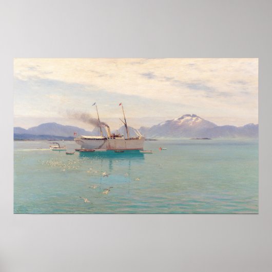 Sommermorgens bei Molde, 1892 Poster (Vorne)