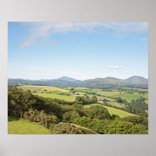 Sommermorgens im Conwy Valley Postcard Poster (Vorne)