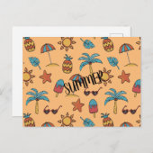 Sommermuster anpassen postkarte (Vorne/Hinten)