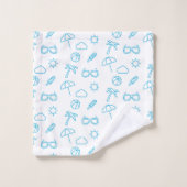 Sommermuster Badhandtuch Set (Waschlappen)