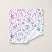 Sommermuster Badhandtuch Set (Waschlappen)