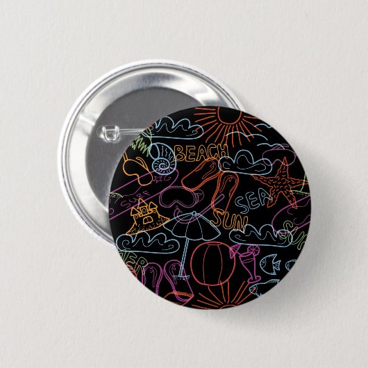 Sommermuster Button (Vorne & Hinten)