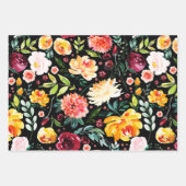 Sommermuster der Blume mit eigenem Hintergrund Geschenkpapier Set (Vorderseite)