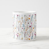 Sommermuster der Wildblume Jumbo-Tasse (Vorderseite)