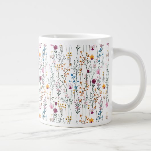 Sommermuster der Wildblume Jumbo-Tasse (Rechts)