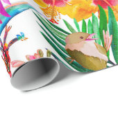 Sommermuster des tropischen Hibiskus Geschenkpapier (Rolleneckpunkt)