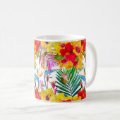 Sommermuster des tropischen Hibiskus Kaffeetasse (VorderseiteRechts)