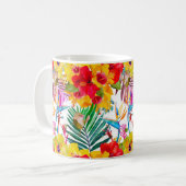 Sommermuster des tropischen Hibiskus Kaffeetasse (Vorderseite Links)