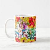 Sommermuster des tropischen Hibiskus Kaffeetasse (Links)