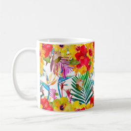 Sommermuster des tropischen Hibiskus Kaffeetasse