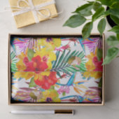 Sommermuster des tropischen Hibiskus Seidenpapier (Geschenk)