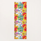 Sommermuster des tropischen Hibiskus Yogamatte (Rückseite)
