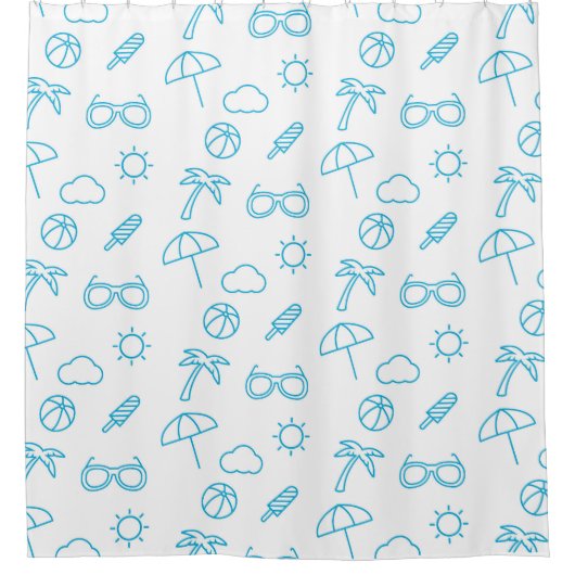 Sommermuster Duschvorhang (Vorderseite)
