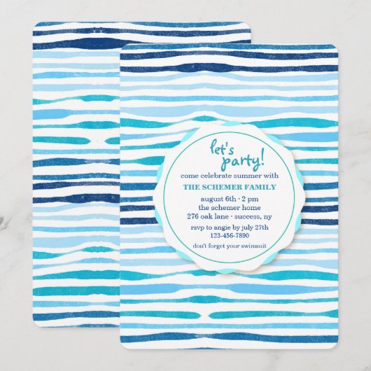 Sommermuster Einladung (Vorne/Hinten)