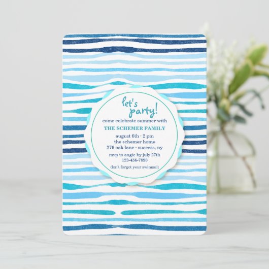 Sommermuster Einladung (Stehend Vorderseite)