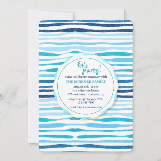 Sommermuster Einladung (Vorderseite)