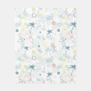 Sommermuster Fleecedecke