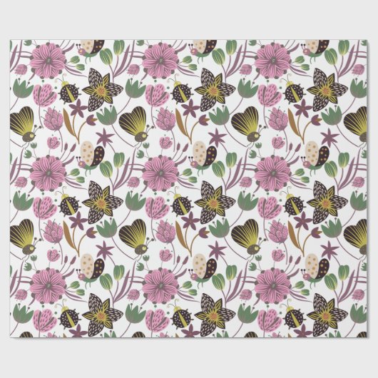 Sommermuster Geschenkpapier (Flach)
