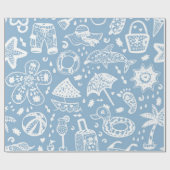 Sommermuster Geschenkpapier (Flach)