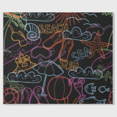 Sommermuster Geschenkpapier (Flach)