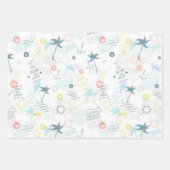 Sommermuster Geschenkpapier Set (Vorderseite)