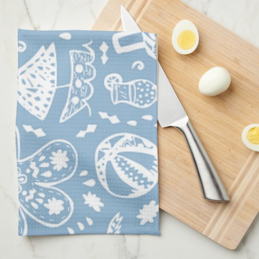 Sommermuster Geschirrtuch (Viertel Falte)