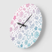 Sommermuster Große Wanduhr (Winkel)