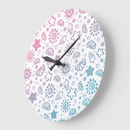 Sommermuster Große Wanduhr (Winkel)