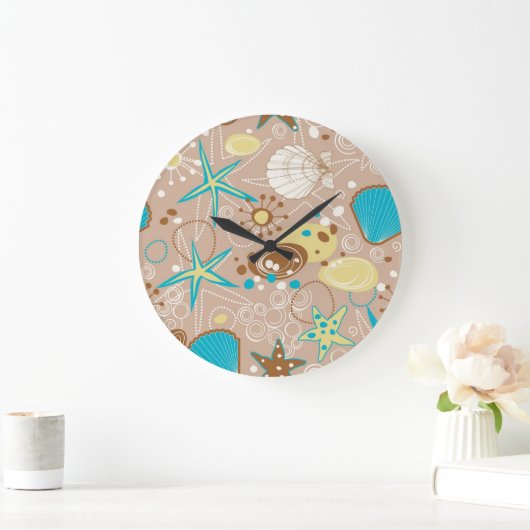 Sommermuster Große Wanduhr (Zuhause)