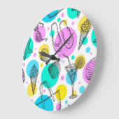 Sommermuster Große Wanduhr (Winkel)