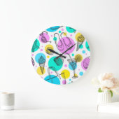 Sommermuster Große Wanduhr (Zuhause)