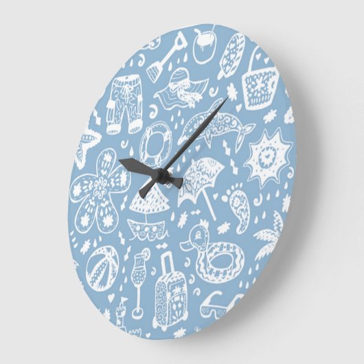 Sommermuster Große Wanduhr (Winkel)