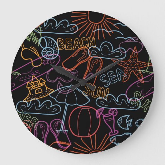 Sommermuster Große Wanduhr (Vorderseite)