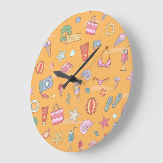 Sommermuster Große Wanduhr (Winkel)