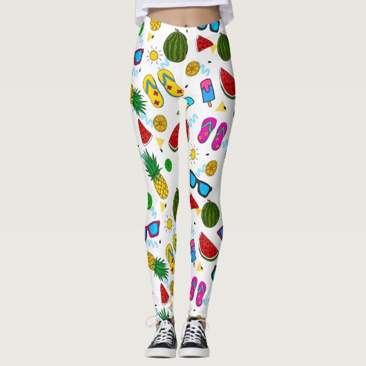 Sommermuster Leggings (Vorderseite)